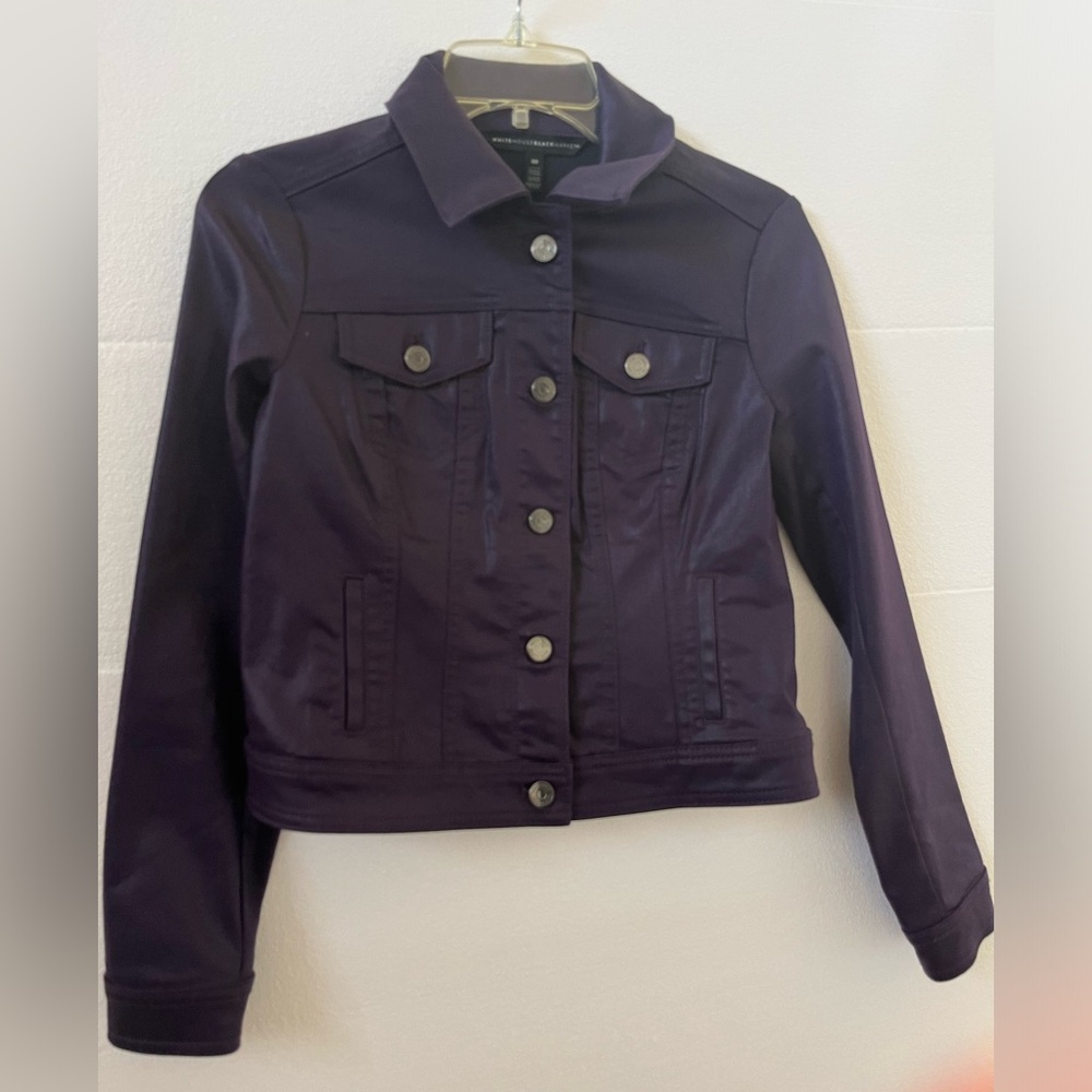 White House Black Market, purple jacket, 00